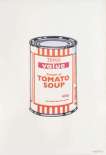 Soup Can (white, orange and raspberry) - Signed Print