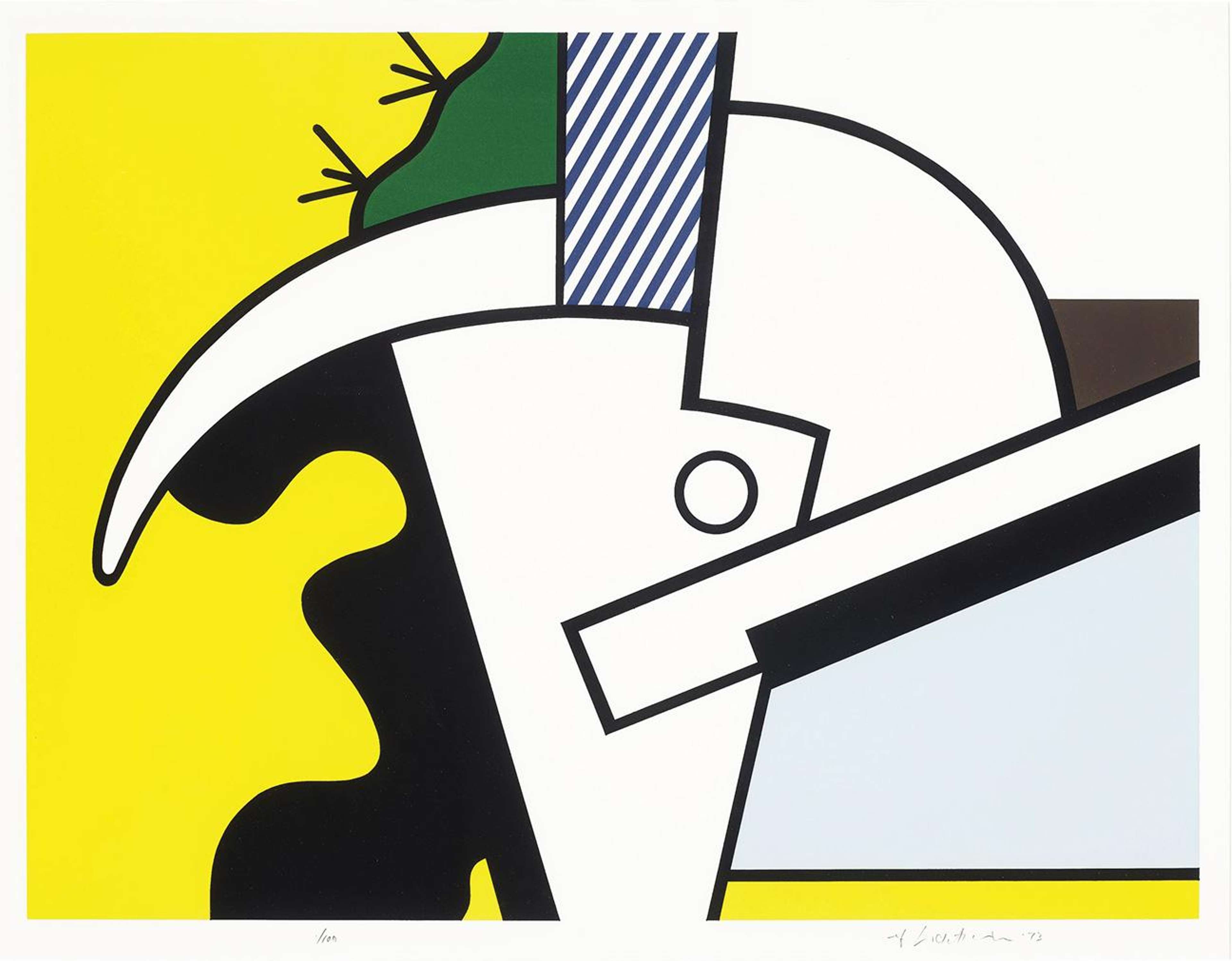 Bull Head II - Signed Mixed Media by Roy Lichtenstein 1973 - MyArtBroker