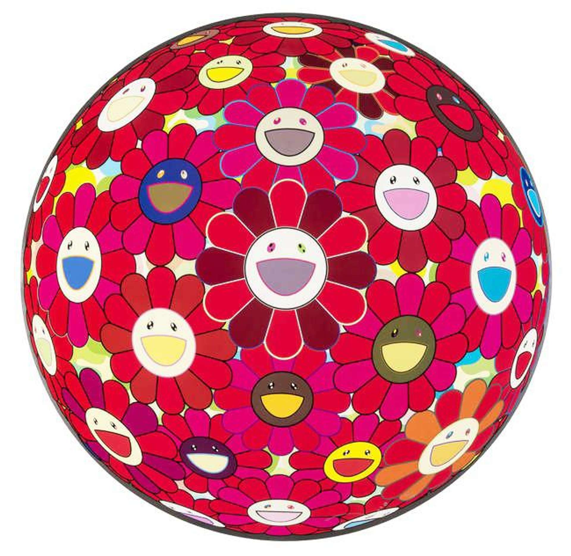 Takashi Murakami: Flower Ball: Red Cliff - Signed Print