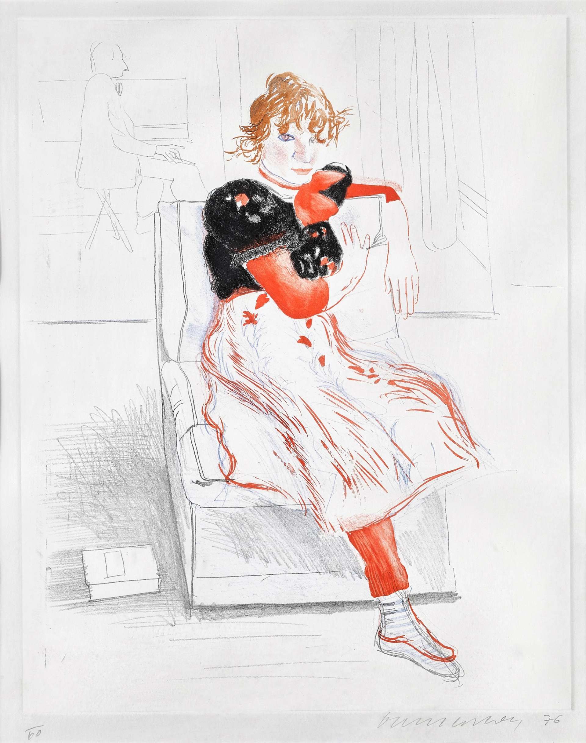 Celia Observing - Signed Print by David Hockney 1976 - MyArtBroker