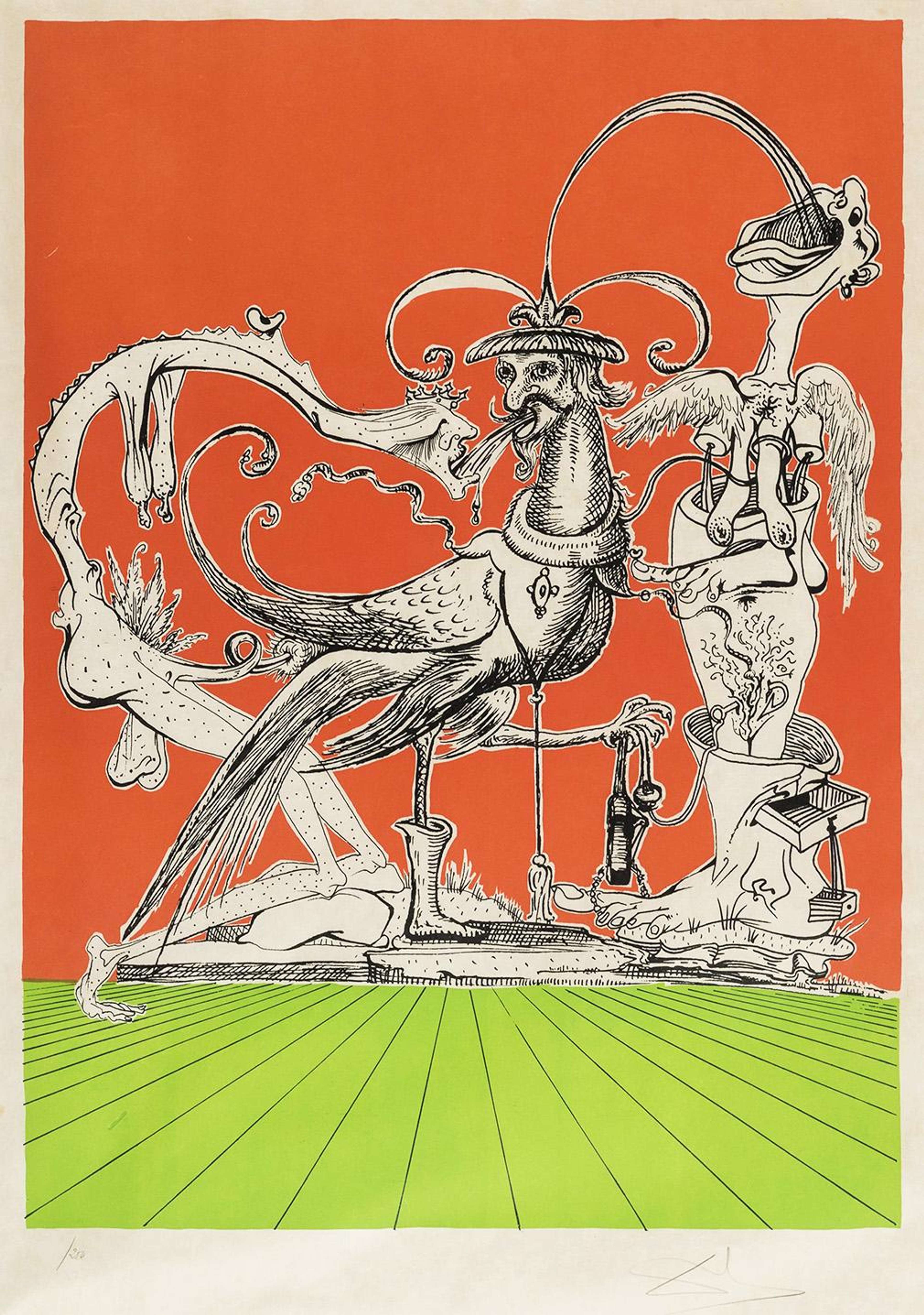 Plate 8 (Les Songes Drôlatiques de Pantagruel) - Signed Print by Salvador Dali 1973 - MyArtBroker