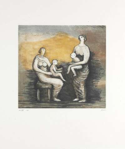 Mother And Child XVI - Signed Print by Henry Moore 1983 - MyArtBroker