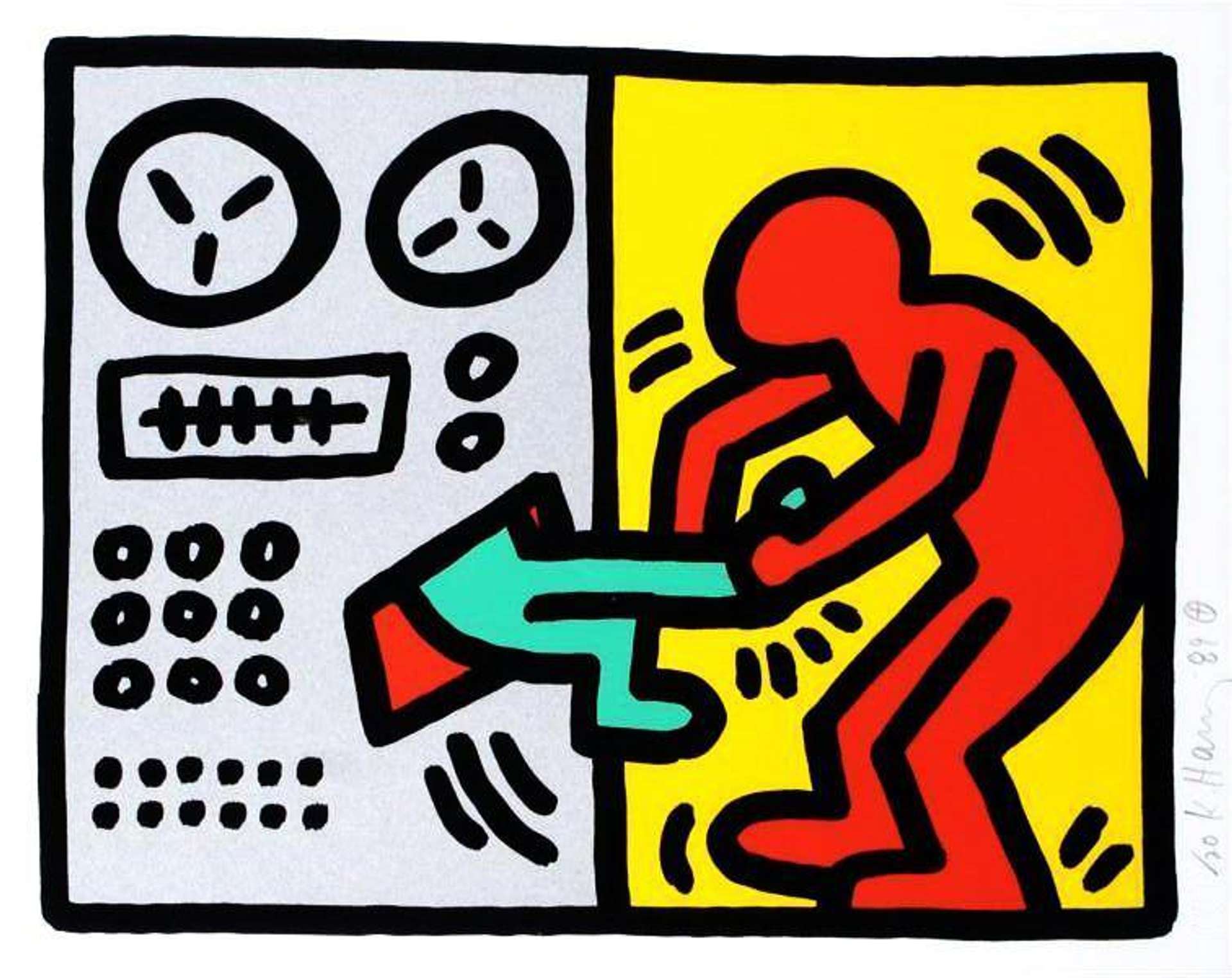 Pop Shop III, Plate I - Signed Print by Keith Haring 1989 - MyArtBroker