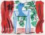 David Hockney: Still Life With Curtains And Two Red Chairs And Table - Signed Print