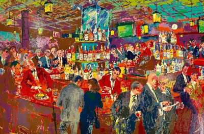 Harry's Wall Street Bar - Signed Print by Leroy Neiman 1985 - MyArtBroker