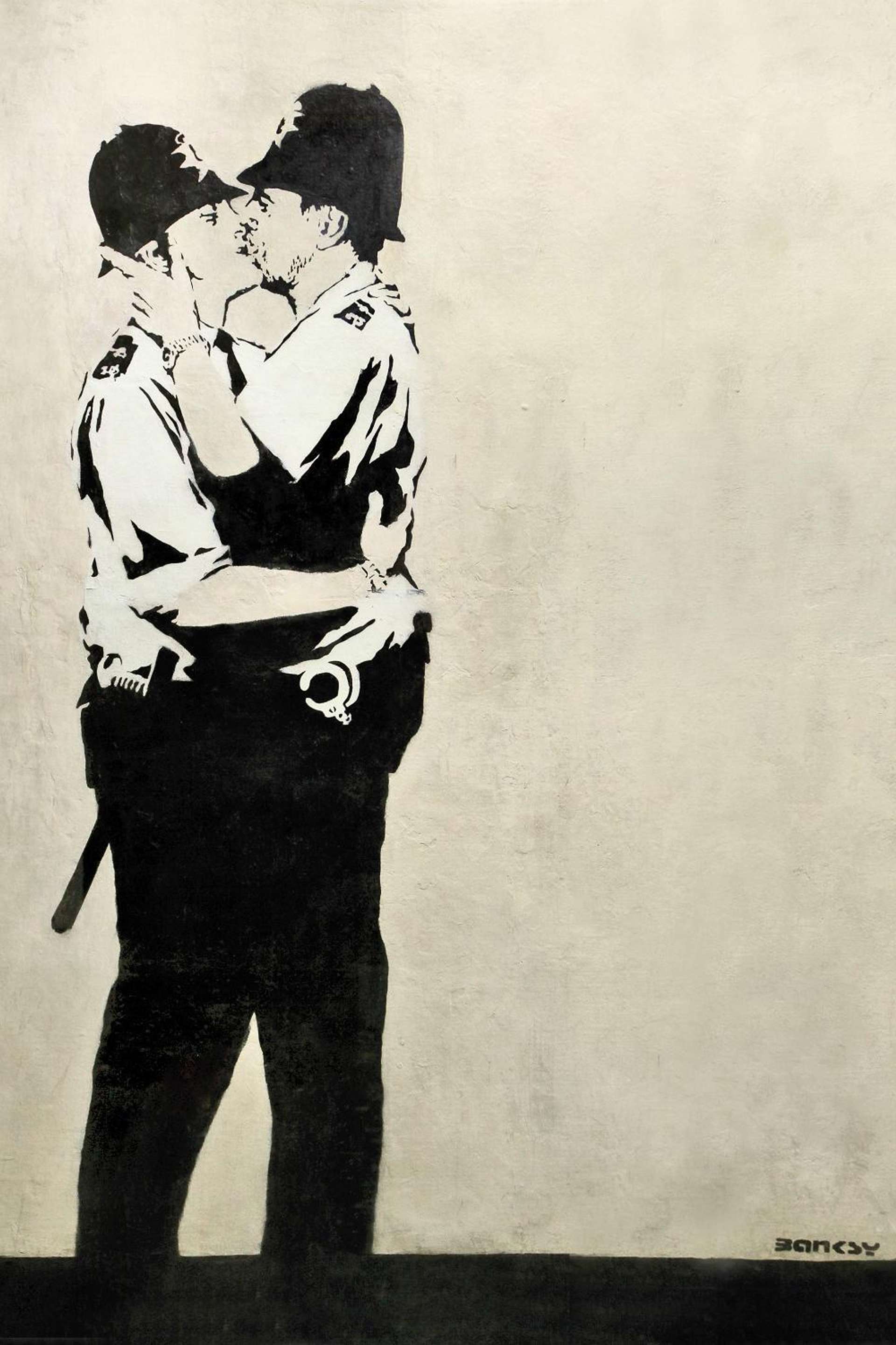 Kissing Coppers by Banksy - MyArtBroker