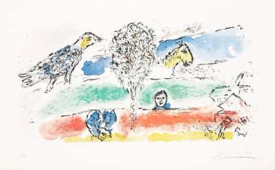 Marc Chagall: Le Fleuve Vert - Signed Print