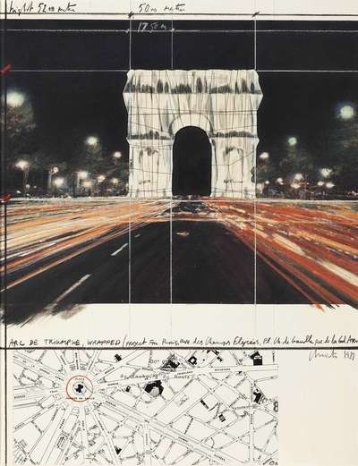 Arc De Triomphe, Wrapped - Signed Print by Christo 1989 - MyArtBroker