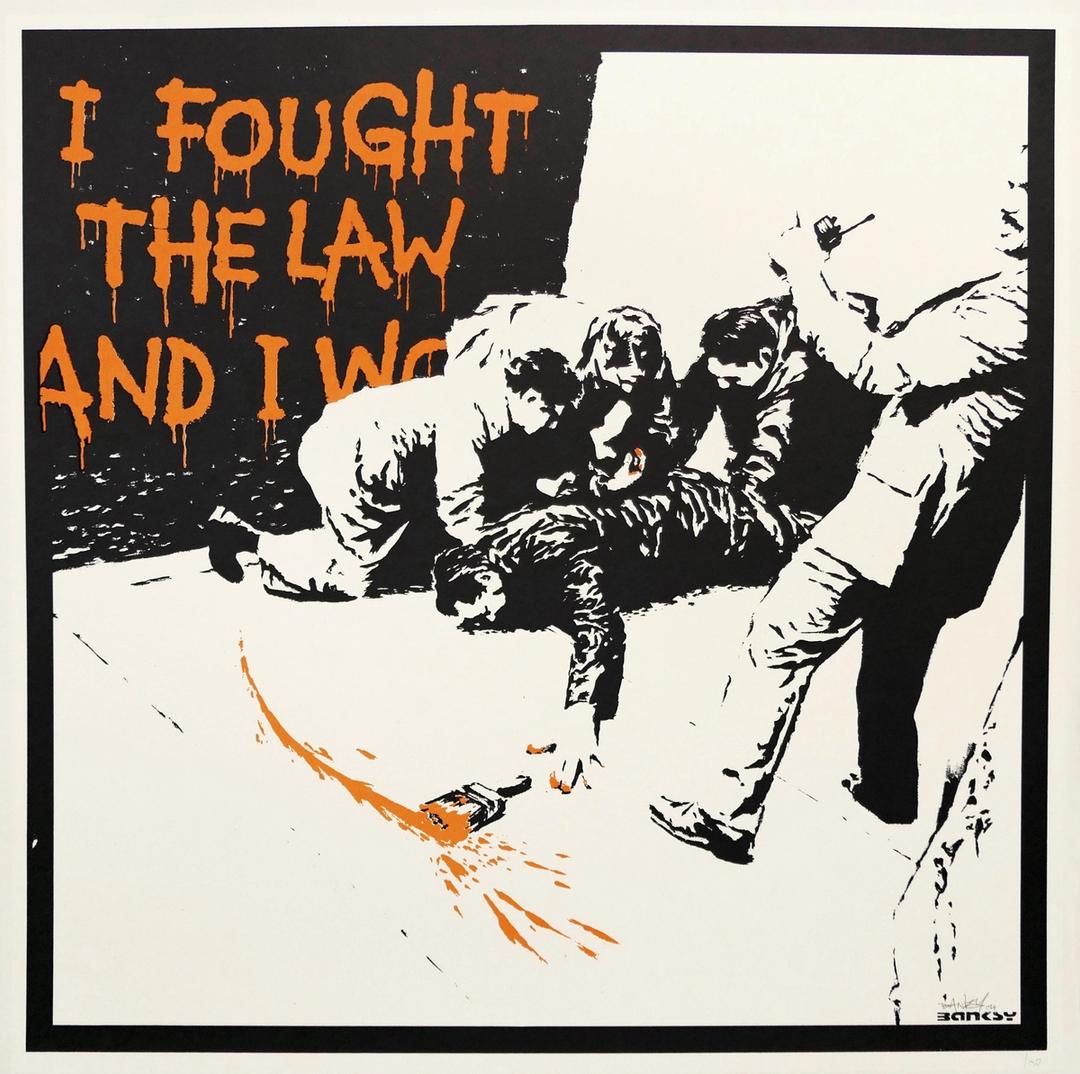 Banksy I Fought The Law (Signed Print) 2004