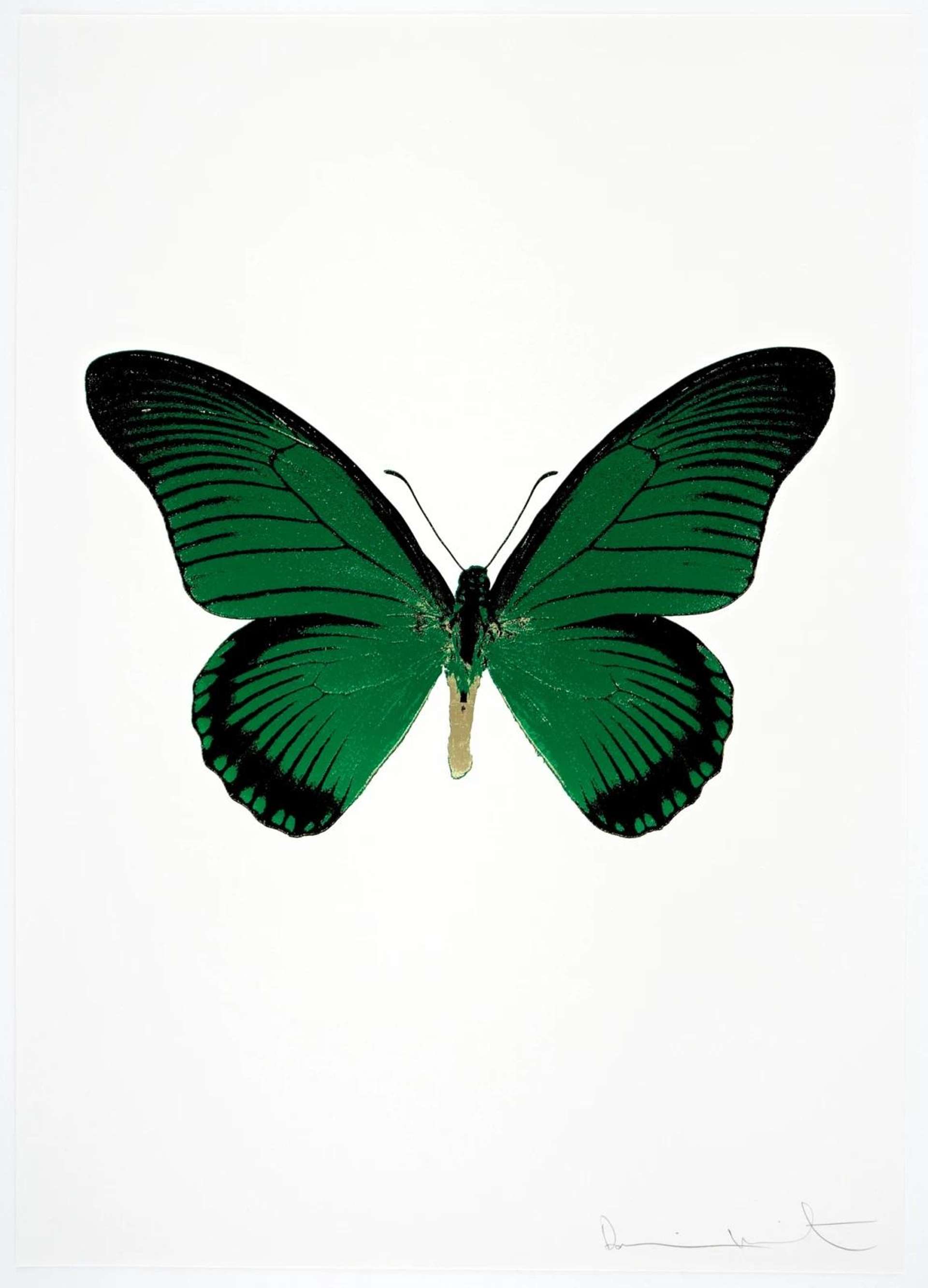 Damien Hirst: The Souls IV (emerald green, raven black, cool gold) - Signed Print