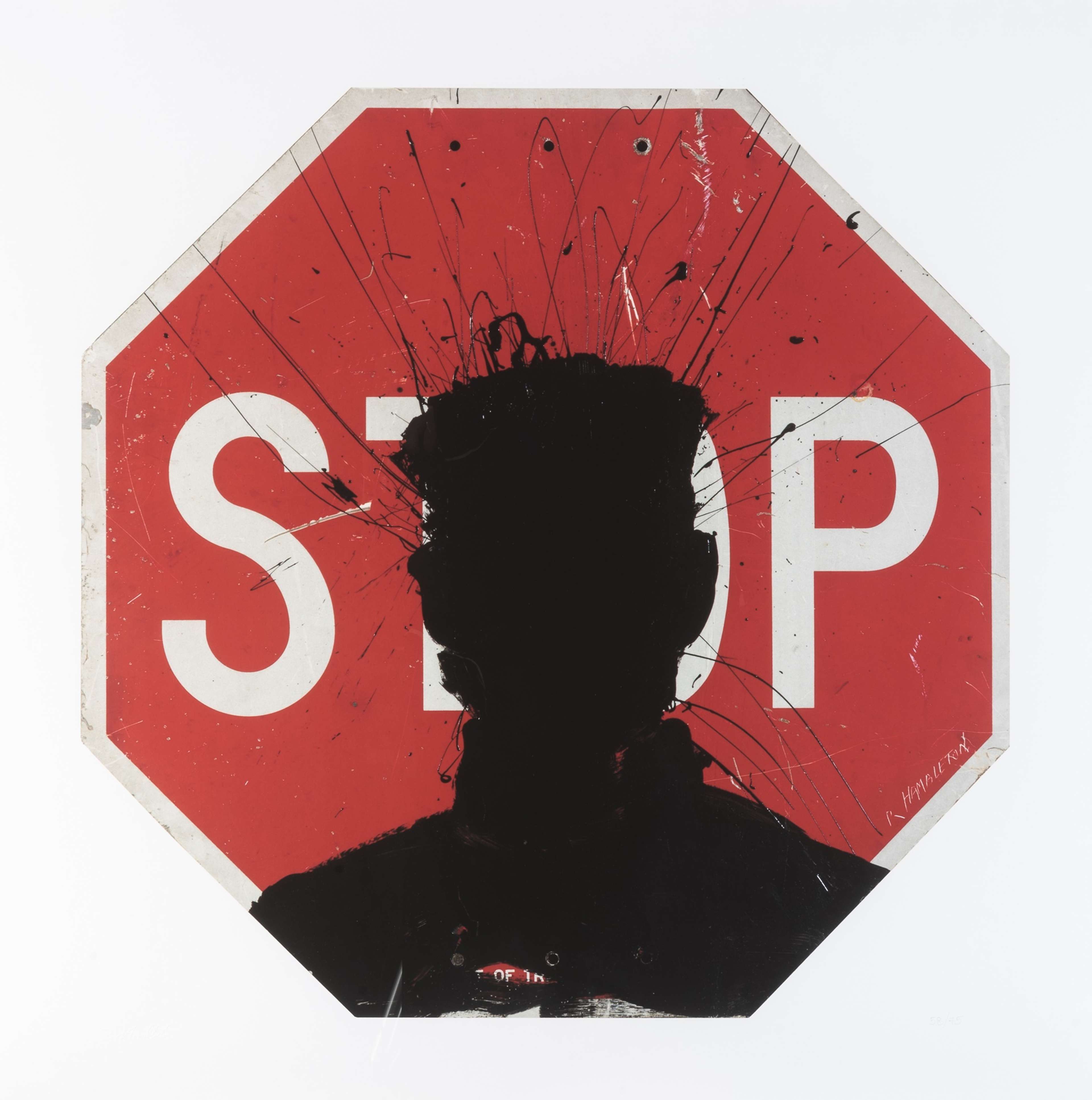 Stop Sign - Unsigned Print by Richard Hambleton 2018 - MyArtBroker