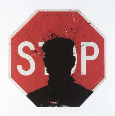 Stop Sign - Unsigned Print by Richard Hambleton 2018 - MyArtBroker