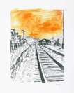 Train Tracks Orange (2008) - Signed Print
