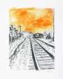 Bob Dylan: Train Tracks Orange (2008) - Signed Print