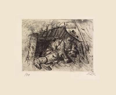 Relay Post - Signed Print by Otto Dix 1924 - MyArtBroker