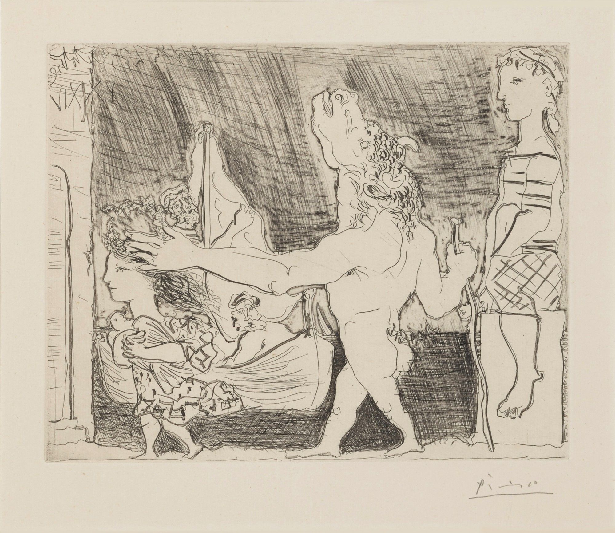 PABLO PICASSO【Faune devoilant une Femme】 PABLO Femme】 devoilant une PICASSO【Faune