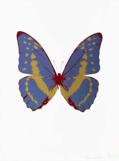Damien Hirst: The Souls III (frost blue, oriental gold, chilli red) - Signed Print