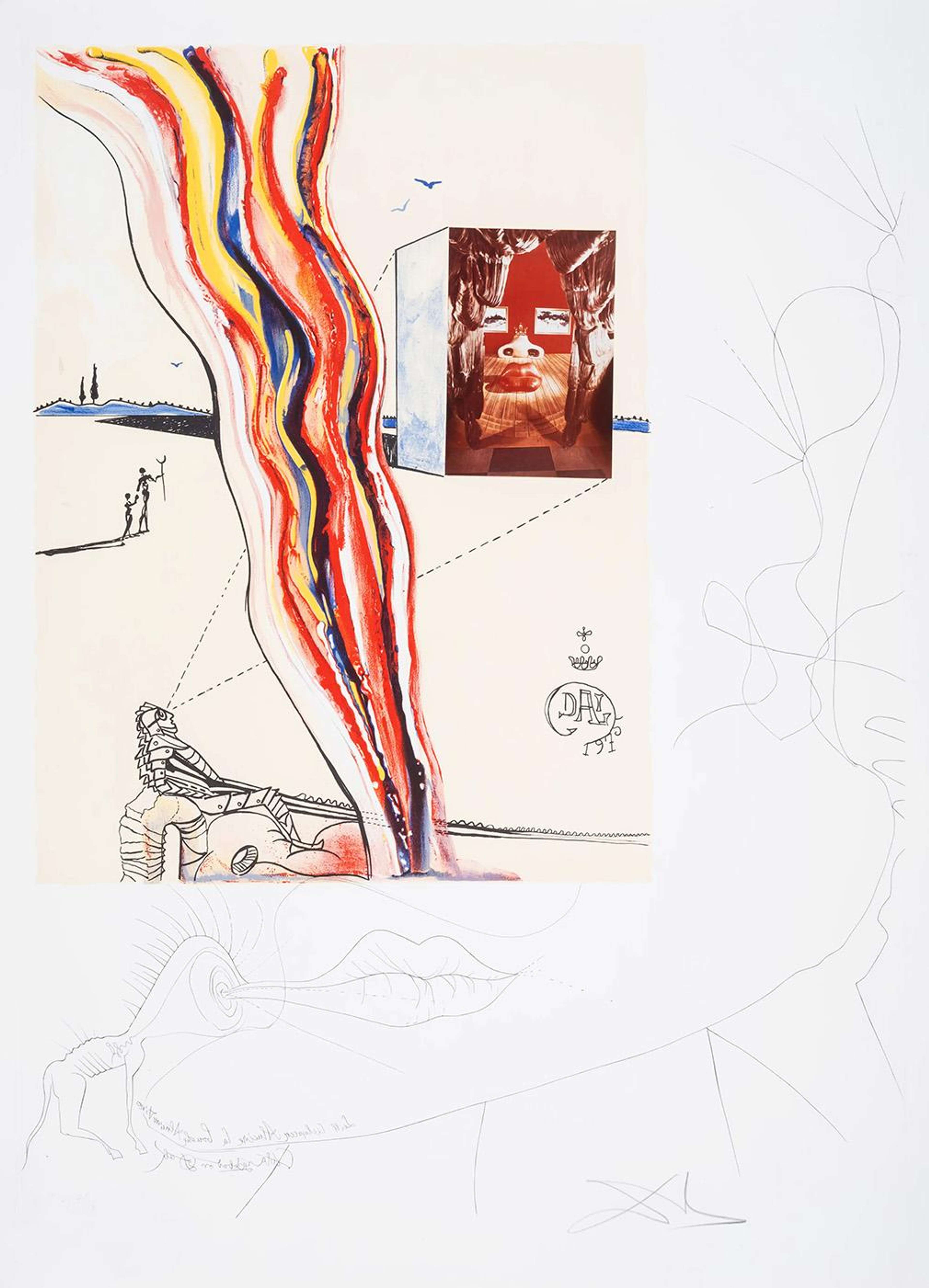 Liquid And Gaseous Television - Signed Print by Salvador Dali 1975 - MyArtBroker