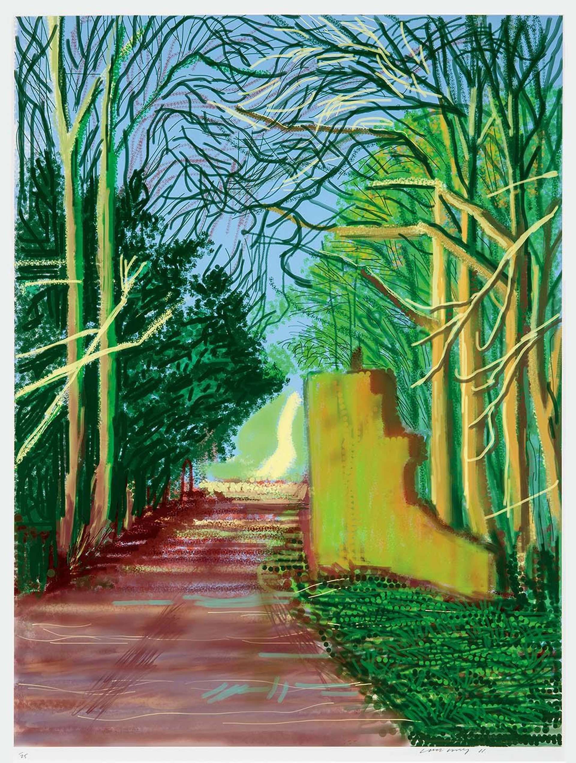 The Arrival Of Spring In Woldgate East Yorkshire 19th March 2011 - Signed Print by David Hockney 2011 - MyArtBroker
