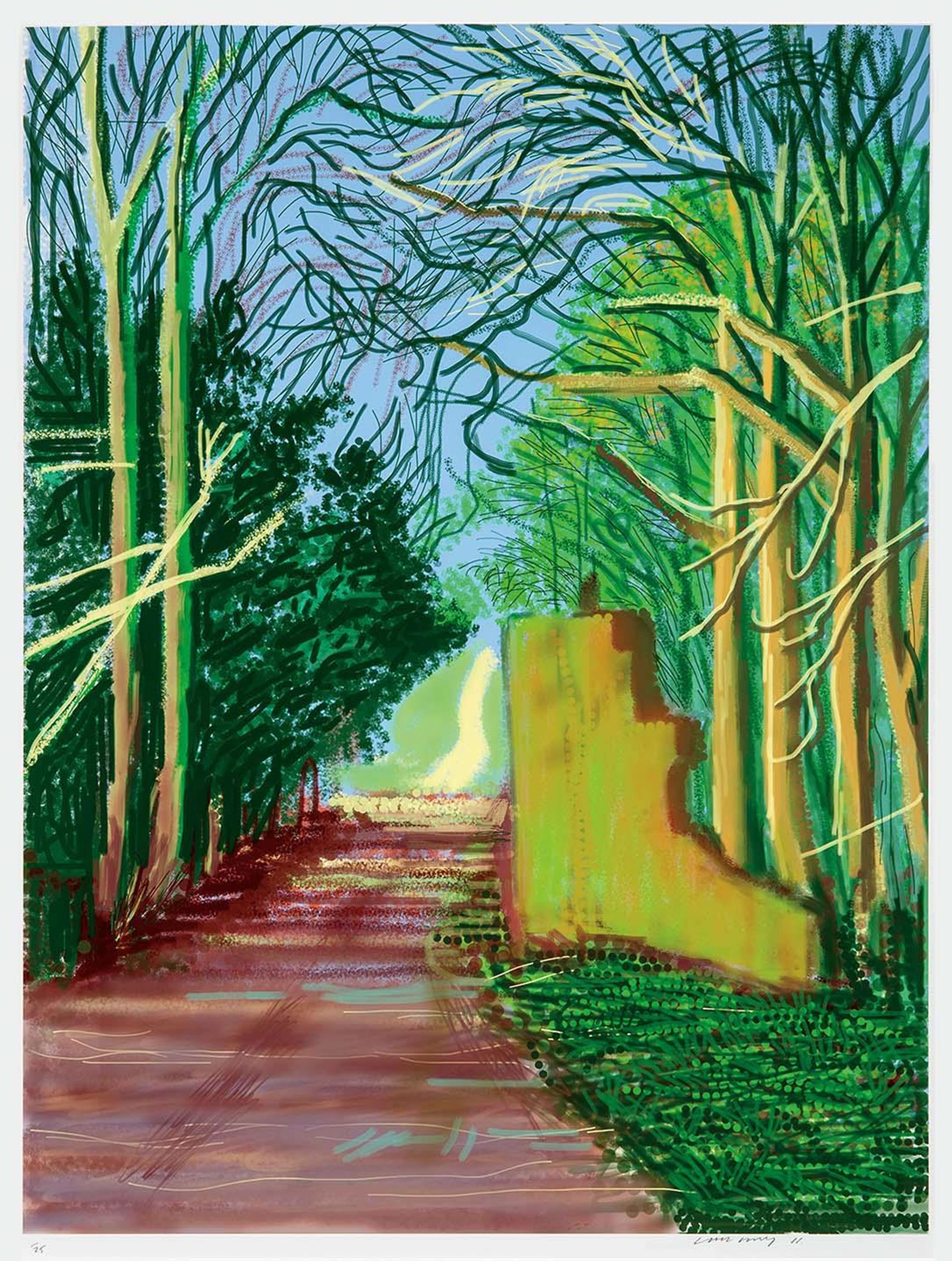 The Arrival Of Spring In Woldgate East Yorkshire 19th March 2011 - Signed Print by David Hockney 2011 - MyArtBroker