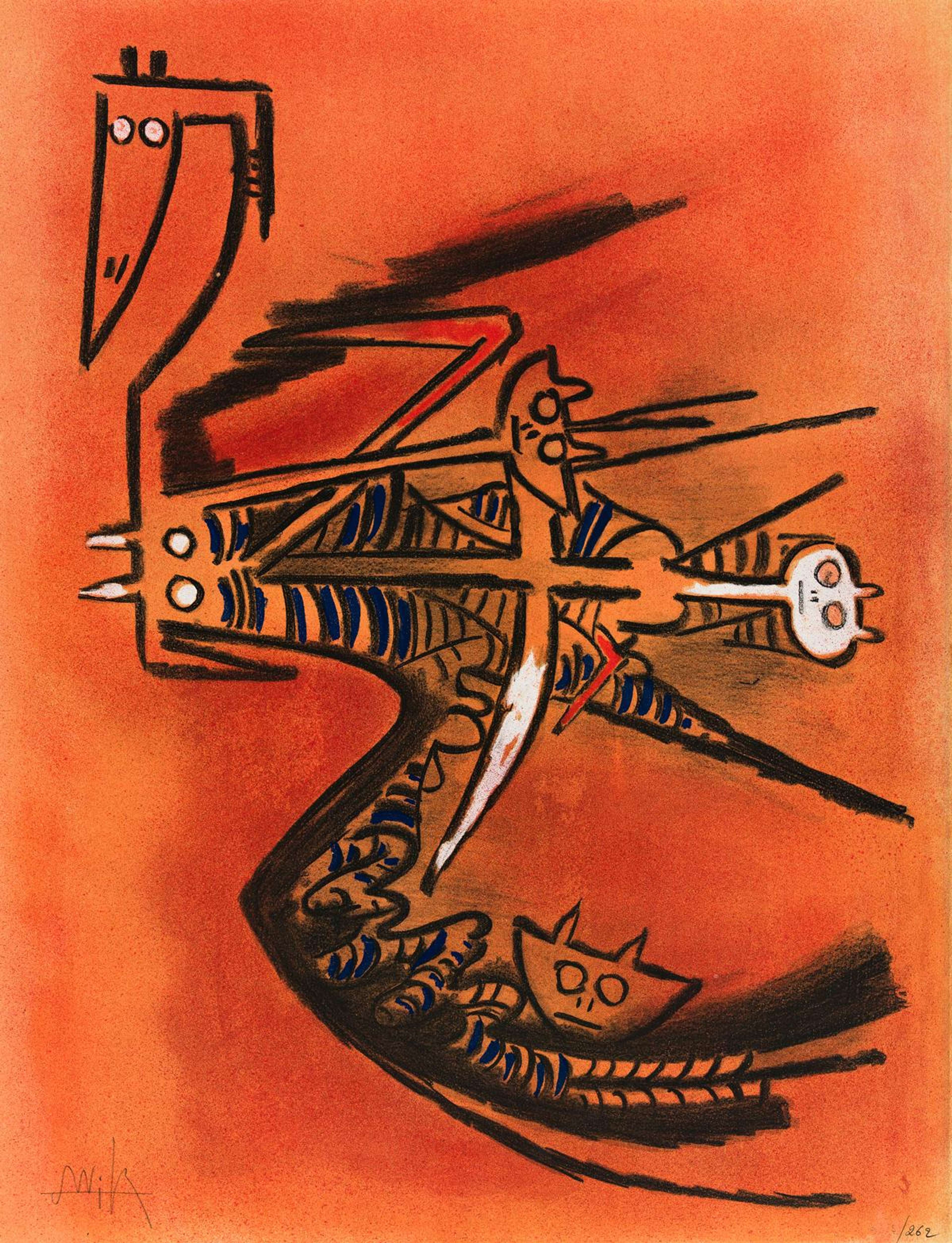 Soeur De La Gazelle - Signed Print by Wifredo Lam 1974 - MyArtBroker