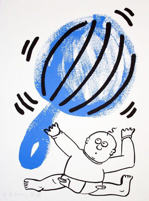 Keith Haring The Story Of Red And Blue 13 (Signed Print) 1989