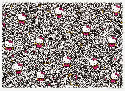 Candy Kitty - Signed Print by Mr Doodle 2019 - MyArtBroker