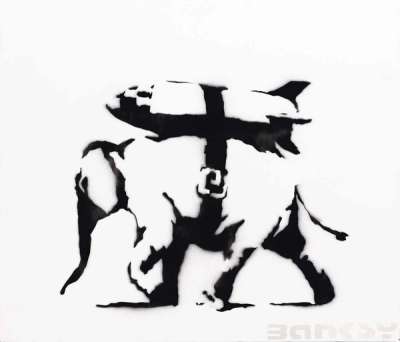 Heavy Weaponry - Unsigned Mixed Media by Banksy 2002 - MyArtBroker