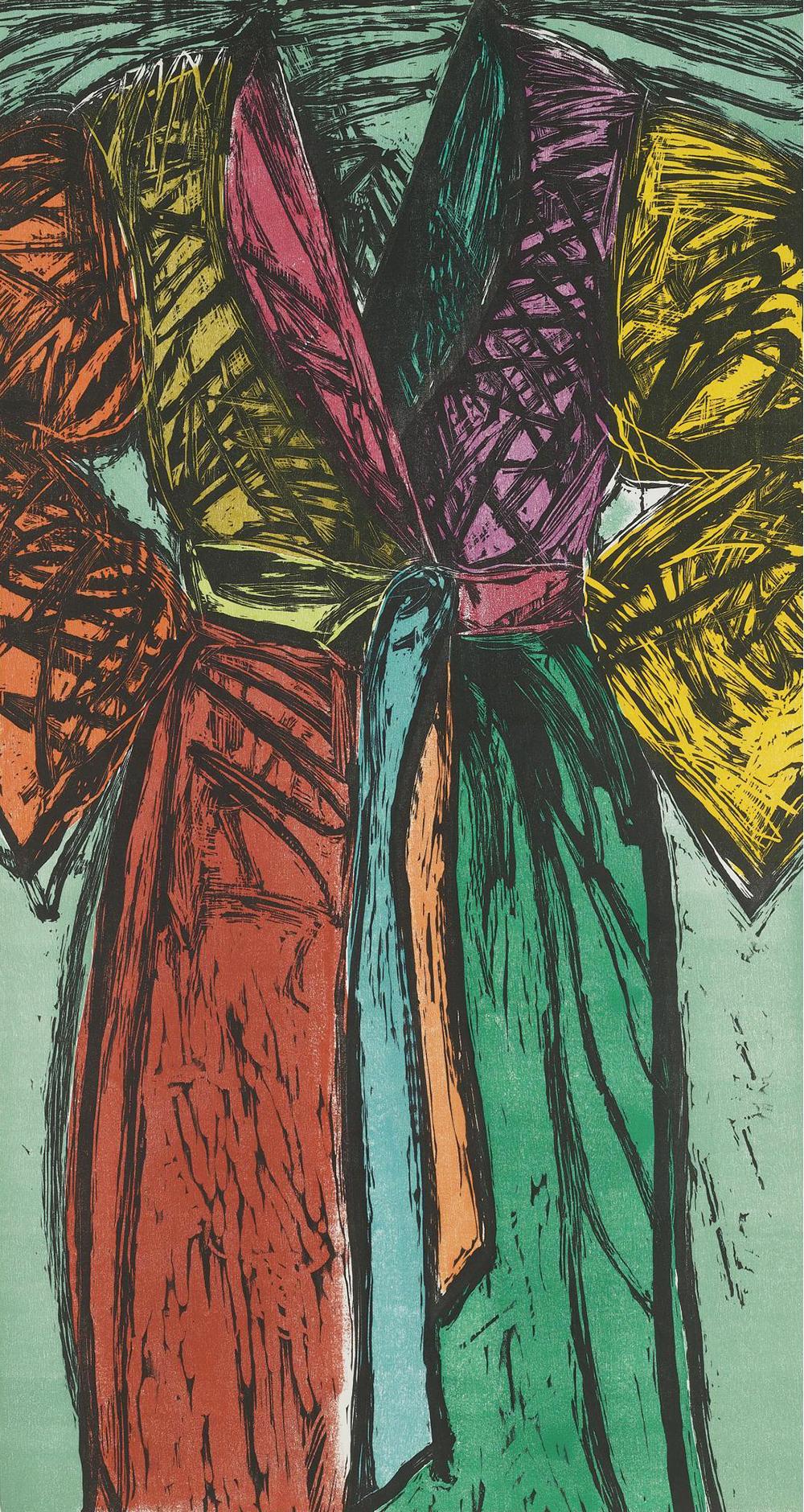 Jim Dine Fourteen Color Woodcut Bathrobe (Signed Print) 1982