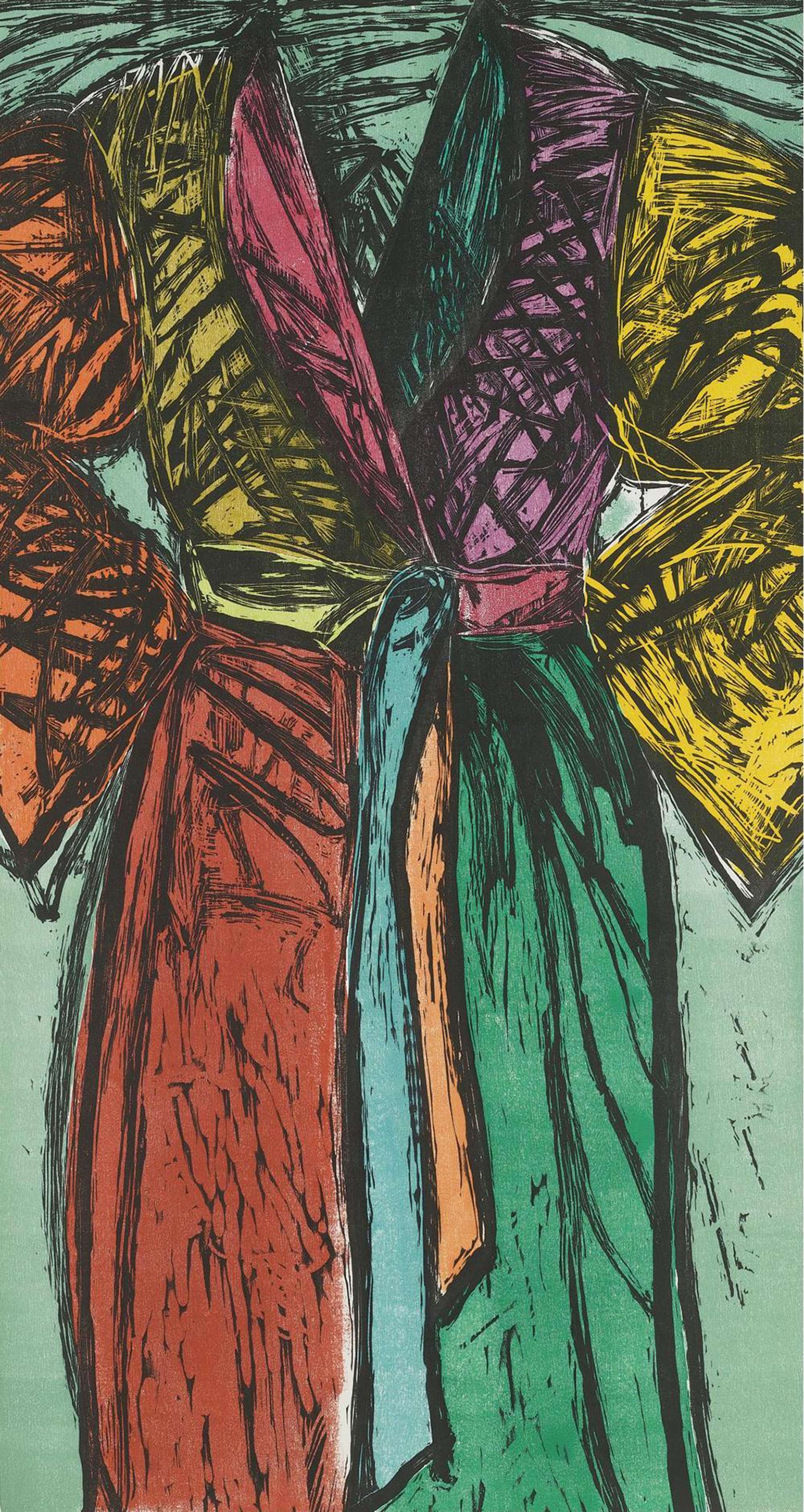 Fourteen Color Woodcut Bathrobe - Signed Print by Jim Dine 1982 - MyArtBroker