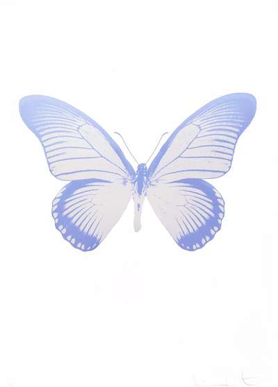 Damien Hirst: The Souls IV (silver gloss cornflower blue) - Signed Print