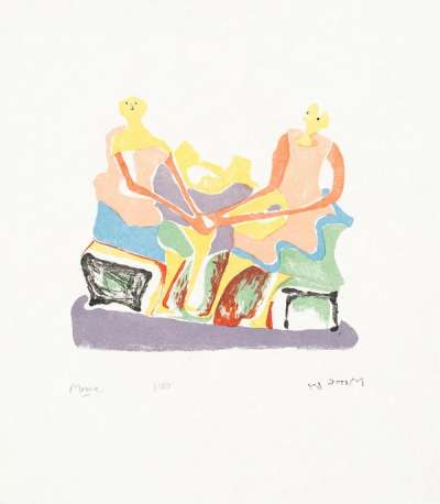 Two Seated Women - Signed Print by Henry Moore 1967 - MyArtBroker