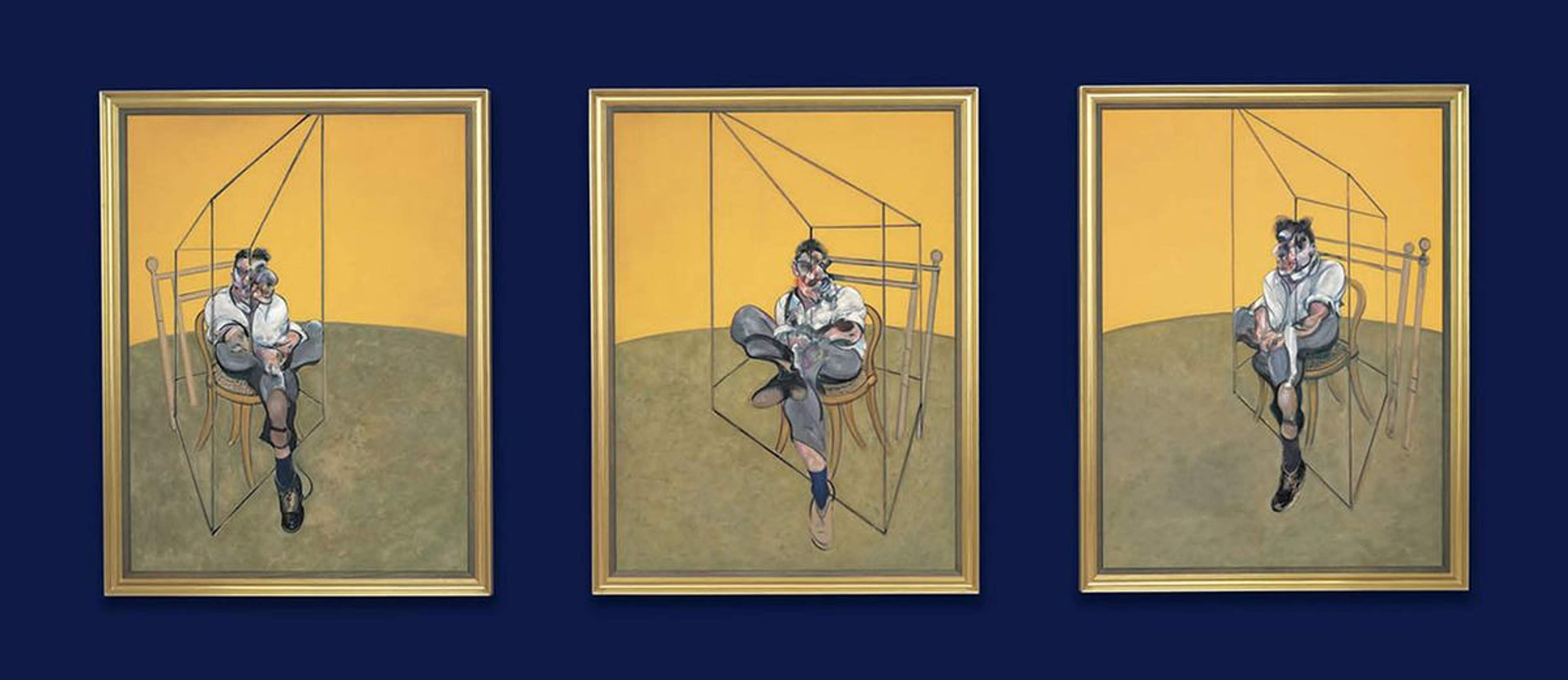3 Works: Studies Of Lucian Freud by Francis Bacon