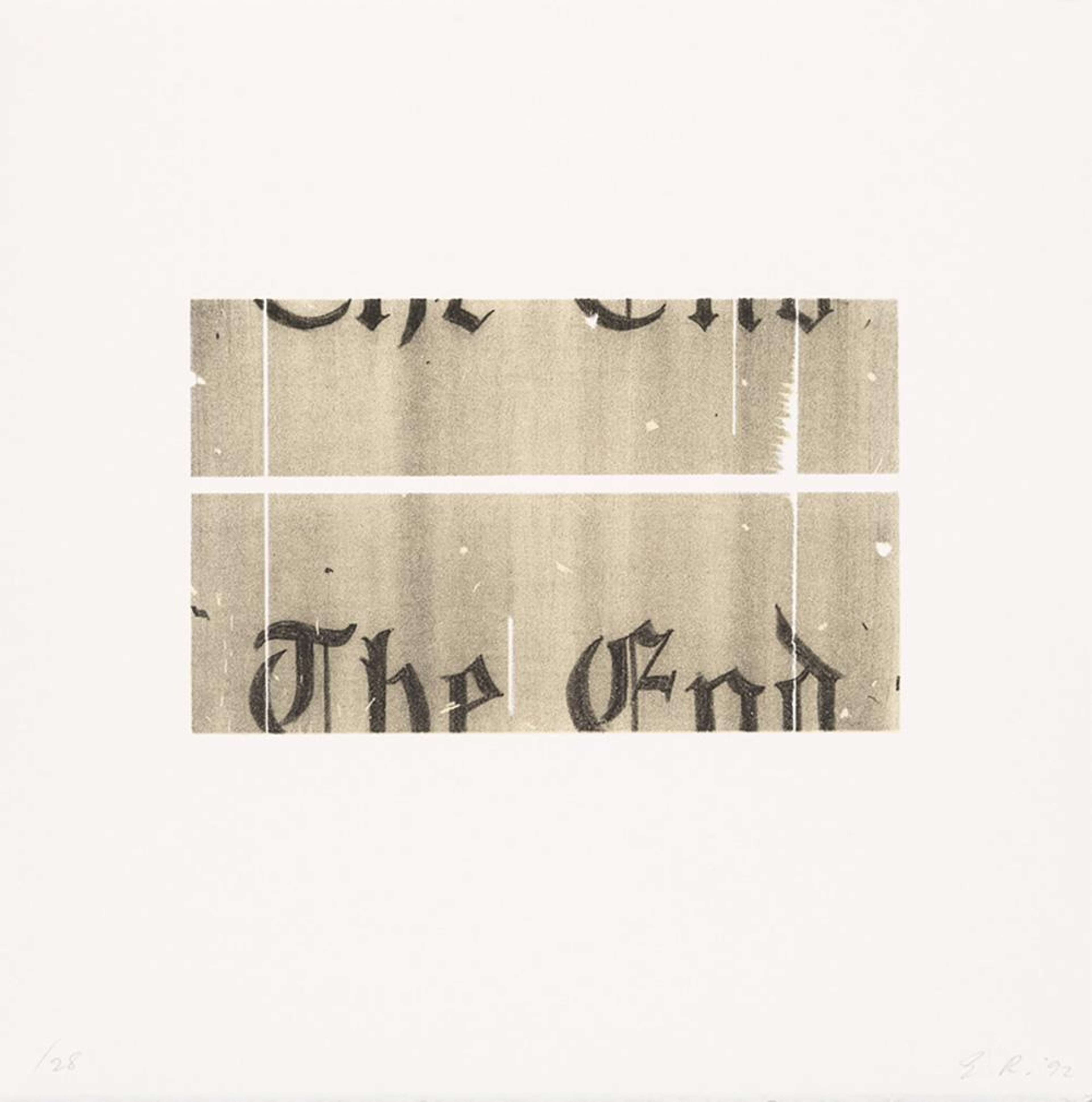 Tails - Signed Print by Ed Ruscha 1992 - MyArtBroker