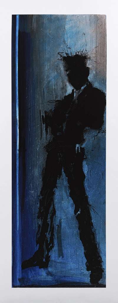 Standing Shadow (blue) - Unsigned Print by Richard Hambleton 2018 - MyArtBroker