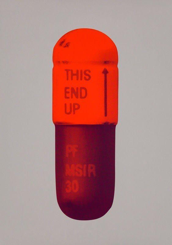 Damien Hirst The Cure (battleship grey, fizzy orange, berry