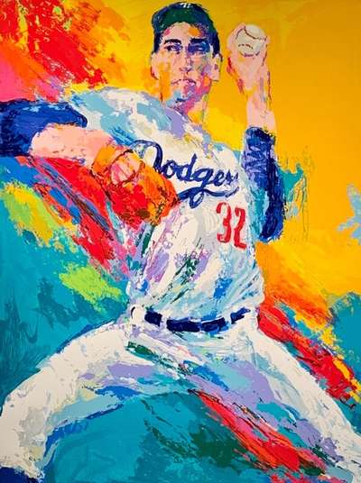 Sandy Koufax - Signed Print by Leroy Neiman 1991 - MyArtBroker