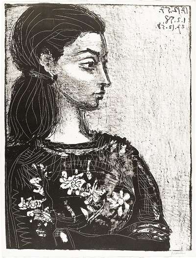 Femme Au Corsage À Fleurs - Signed Print by Pablo Picasso 1957 - MyArtBroker