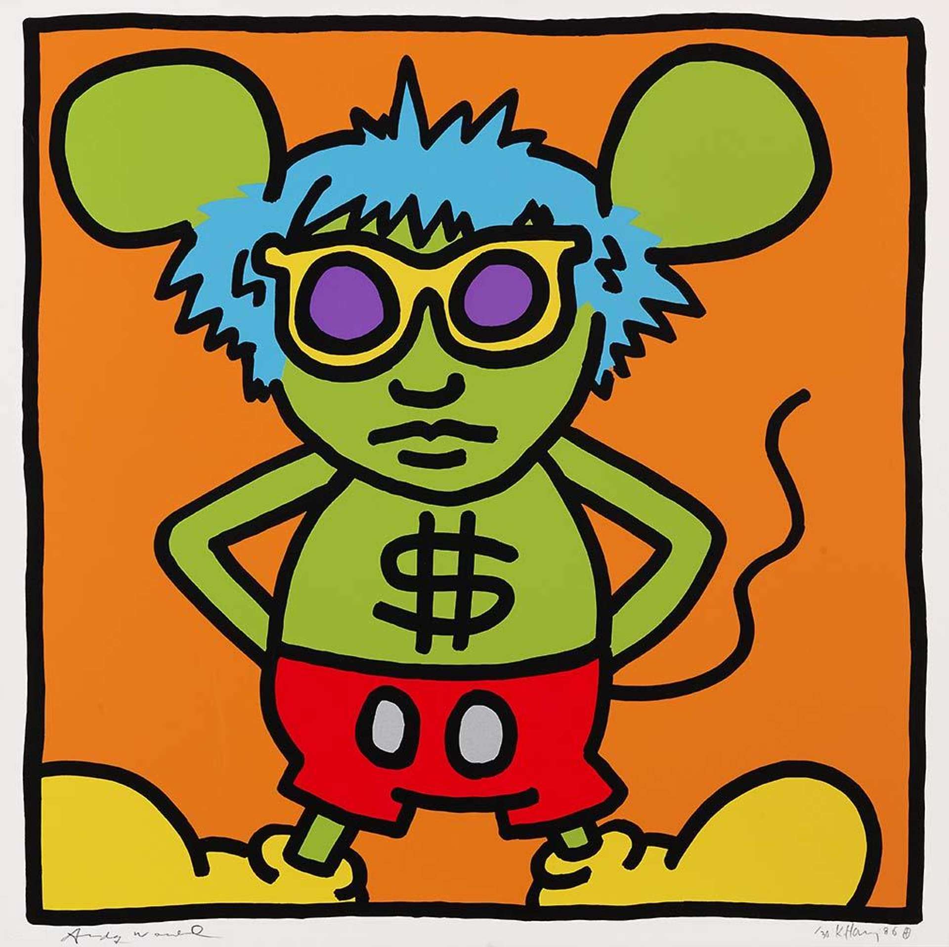 Andy Mouse 4 by Keith Haring