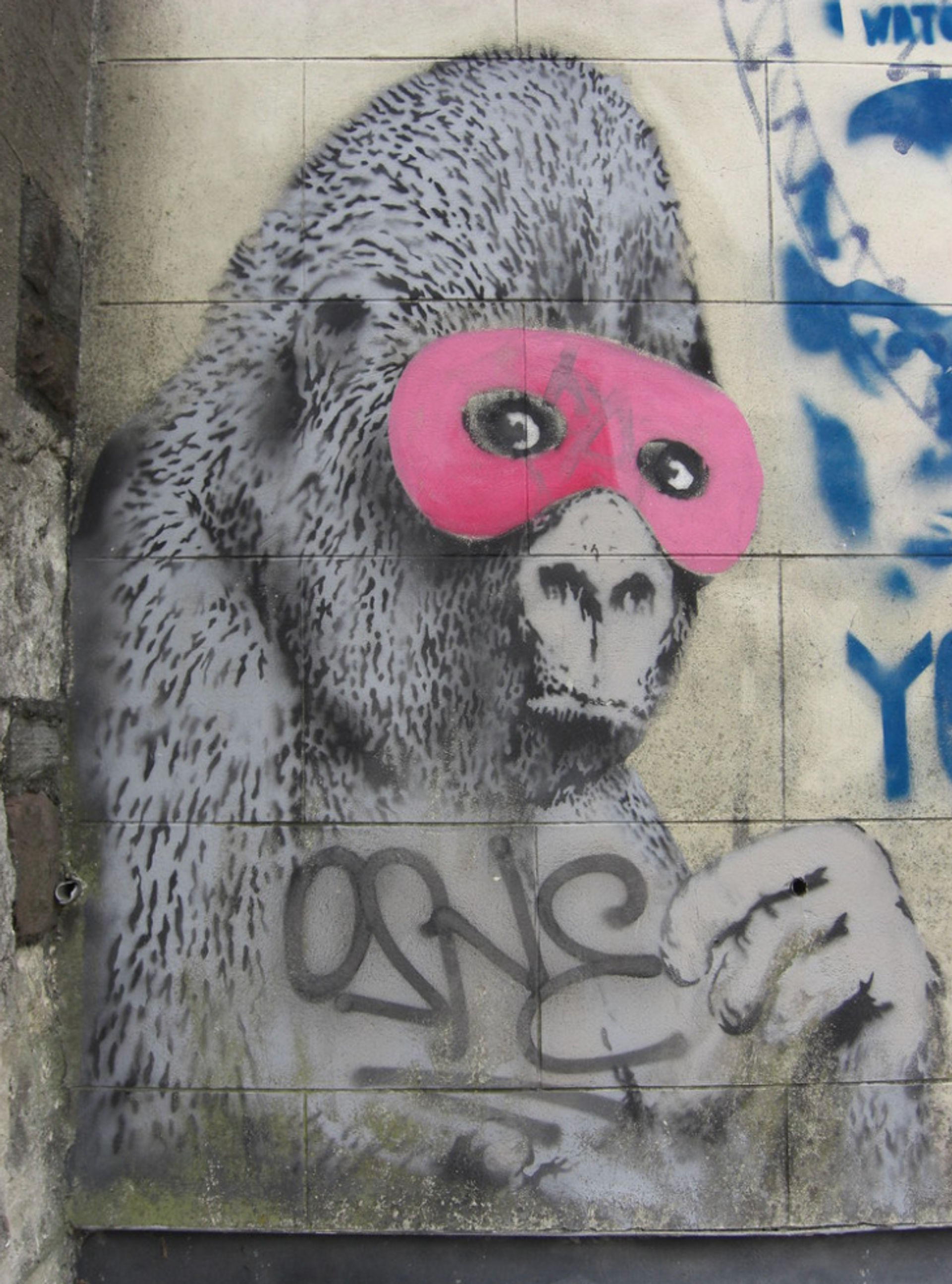 Gorilla in a Pink Mask by Banksy