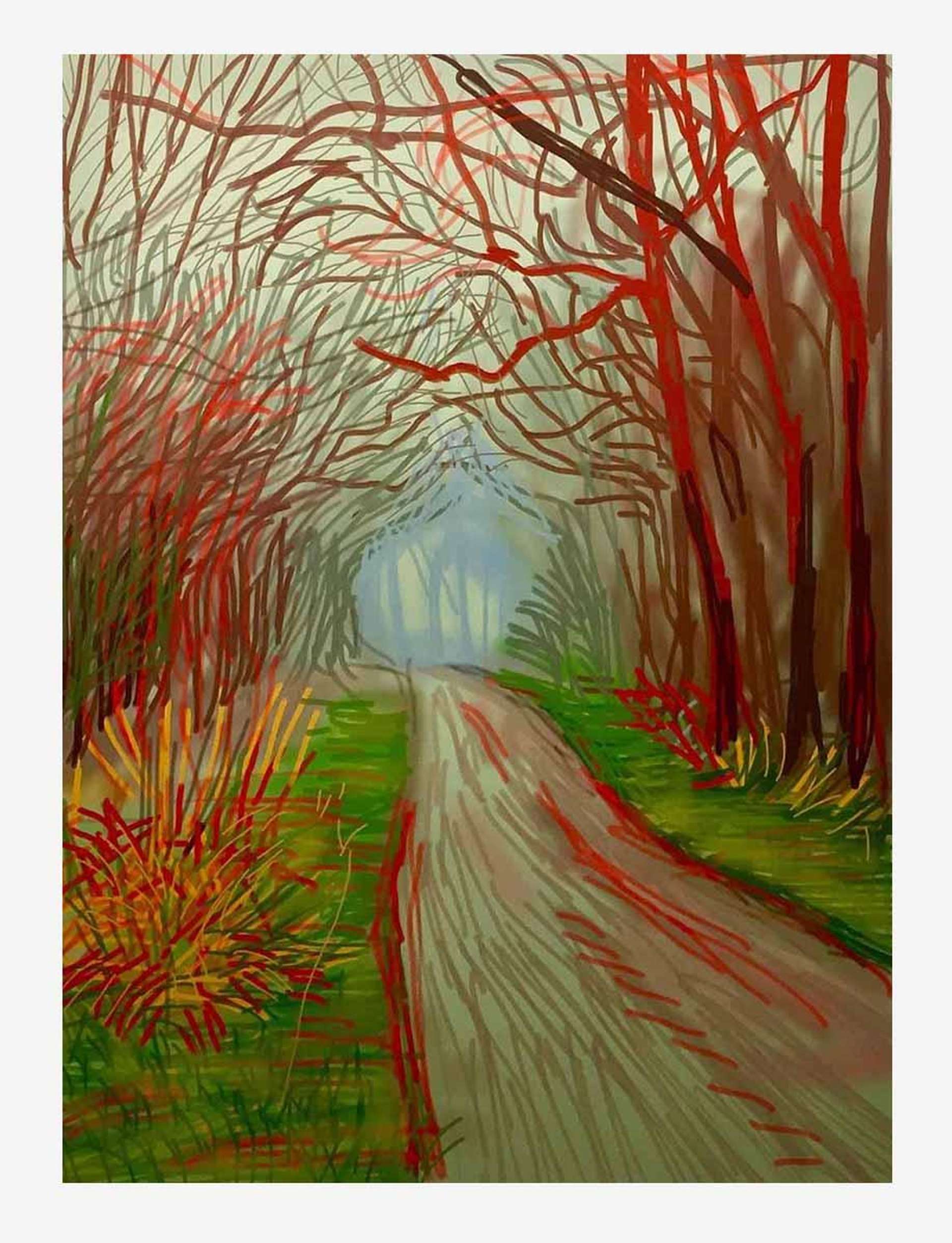 The Arrival Of Spring In Woldgate East Yorkshire 13th January 2011 - Signed Print by David Hockney 2011 - MyArtBroker