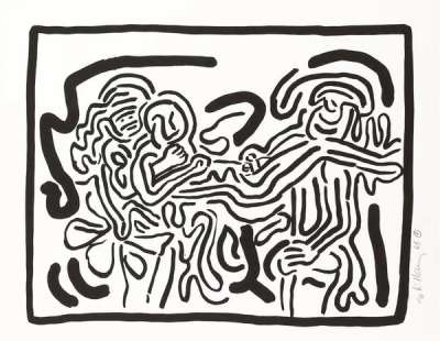 Keith Haring: Bad Boys 1 - Signed Print