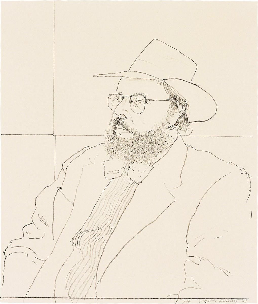 David Hockney Henry Geldzahler With Hat (Signed Print) 1976