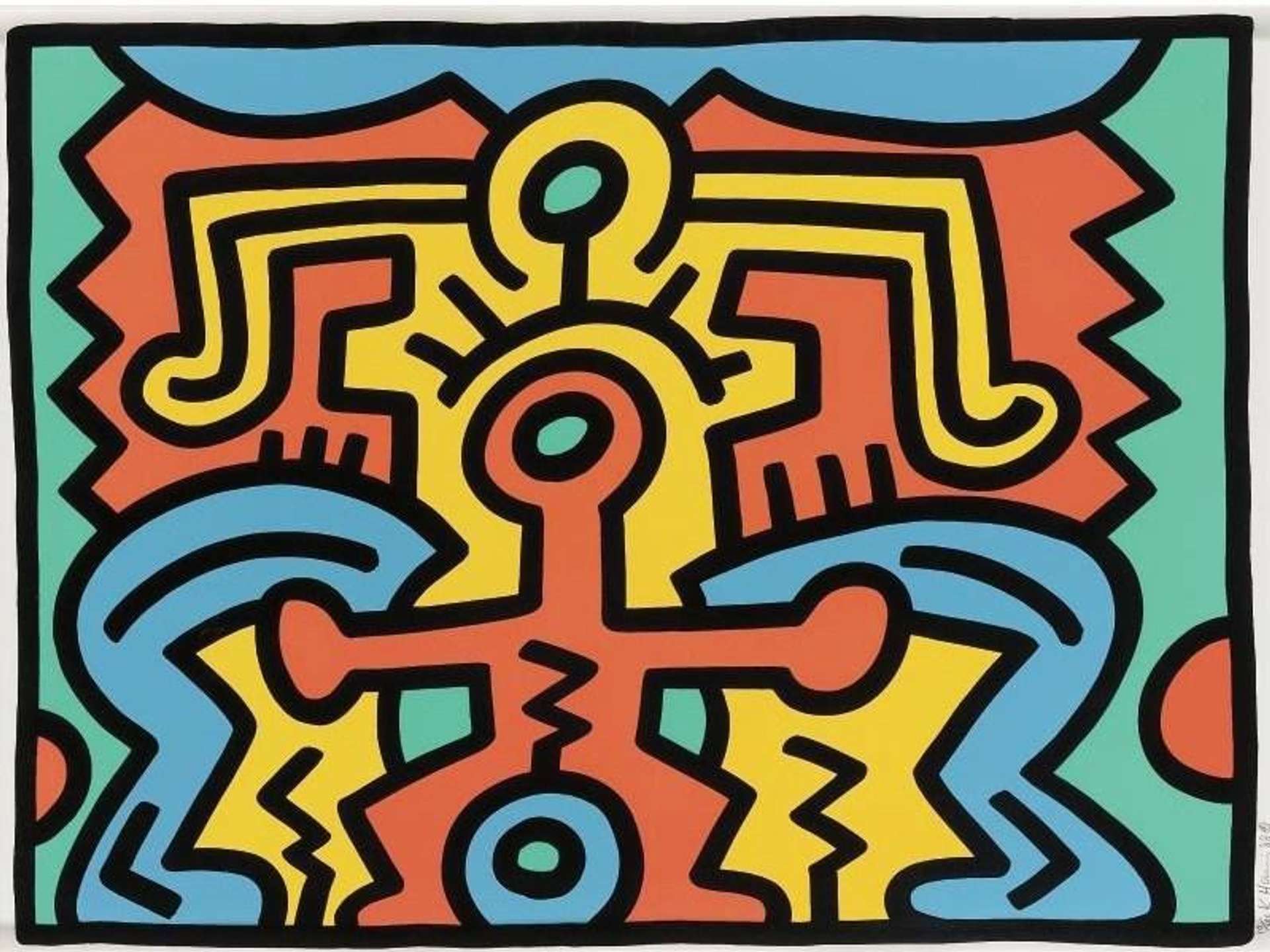 Keith Haring: Growing 5 - Signed Print