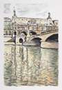 Albert Marquet: Le Pont Du Carrousel Et Le Louvre - Signed Print