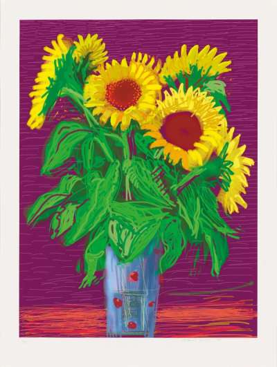 Sunflowers - Signed Print by David Hockney 2010 - MyArtBroker