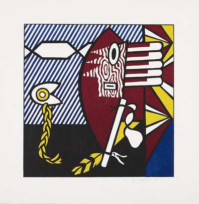 American Indian Theme I - Signed Print by Roy Lichtenstein 1980 - MyArtBroker