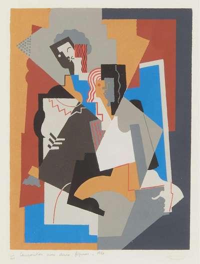 Composition Aux Deux Figures - Unsigned Print by Albert Gleizes 1920 - MyArtBroker