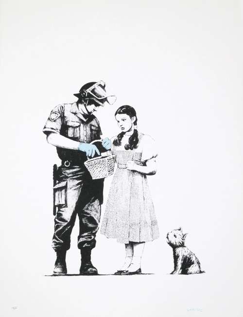 Flying Copper By Banksy Background And Meaning Myartbroker
