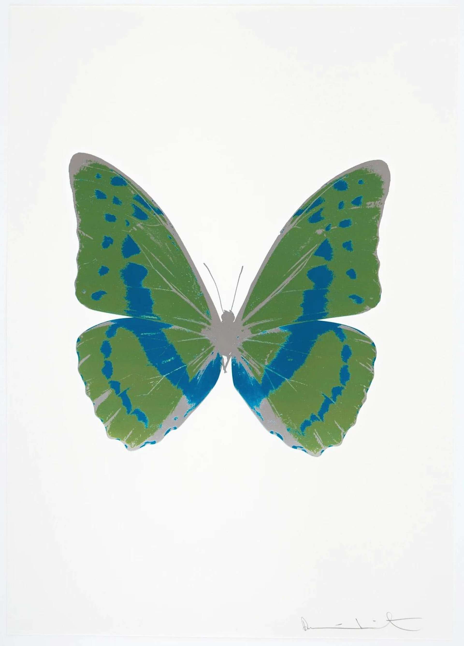 The Souls III (leaf green, turquoise, silver gloss) by Damien Hirst
